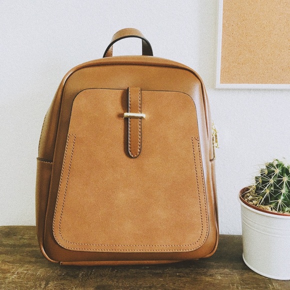 Handbags - “Avery” Brown Mini Backpack Purse